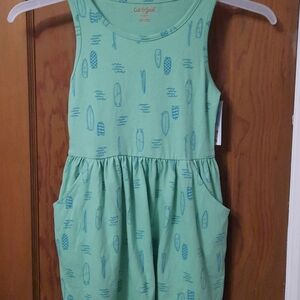 Cat & Jack Green Scoop Neck Sleeveless Sundress